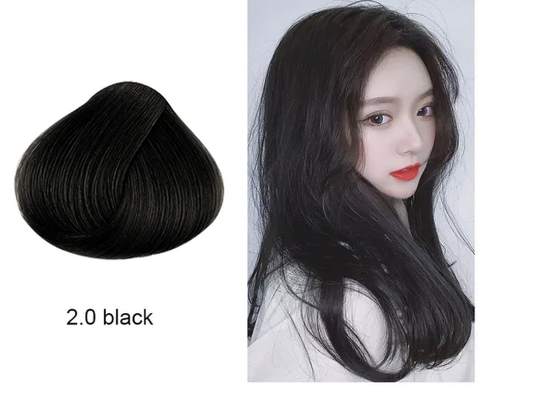 Natural Organic Brown Hair Color Permanent Hair Coloring Shampoo Long Lasting Hair Dye Shampoo for Women Professional Dye