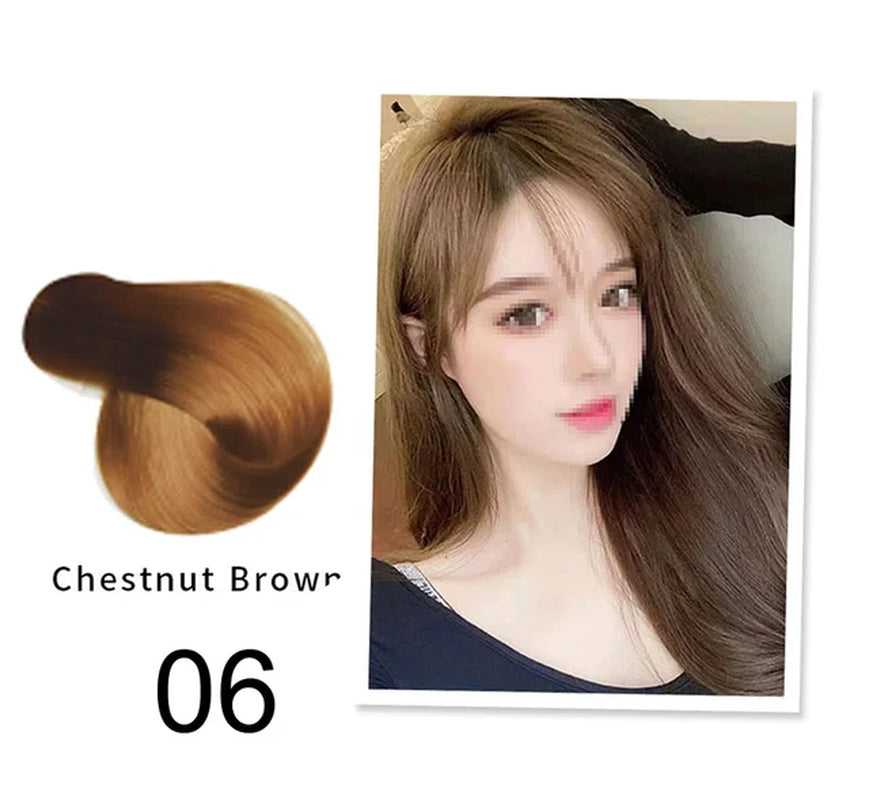 Natural Organic Brown Hair Color Permanent Hair Coloring Shampoo Long Lasting Hair Dye Shampoo for Women Professional Dye