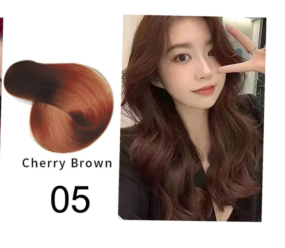 Natural Organic Brown Hair Color Permanent Hair Coloring Shampoo Long Lasting Hair Dye Shampoo for Women Professional Dye