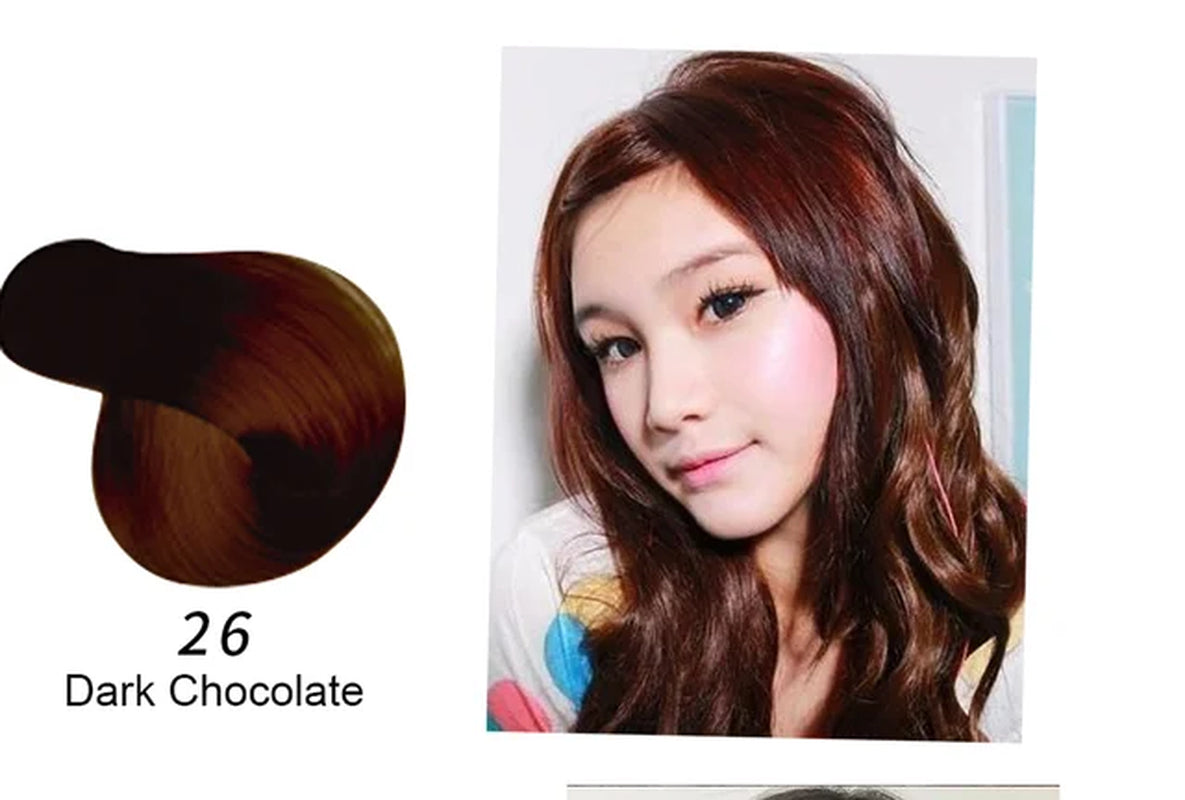 Natural Organic Brown Hair Color Permanent Hair Coloring Shampoo Long Lasting Hair Dye Shampoo for Women Professional Dye