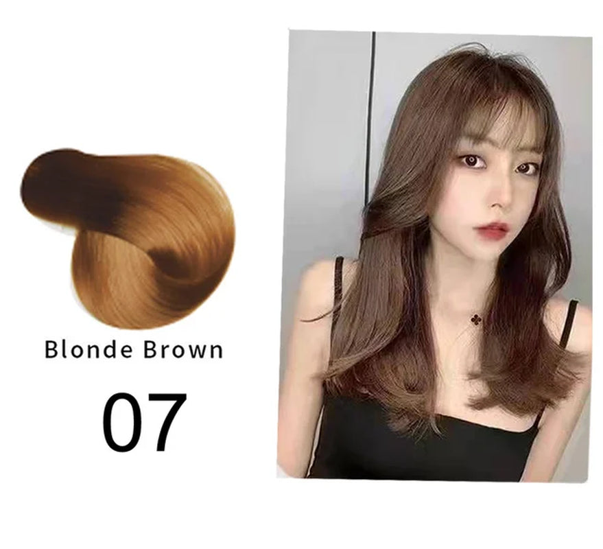 Natural Organic Brown Hair Color Permanent Hair Coloring Shampoo Long Lasting Hair Dye Shampoo for Women Professional Dye